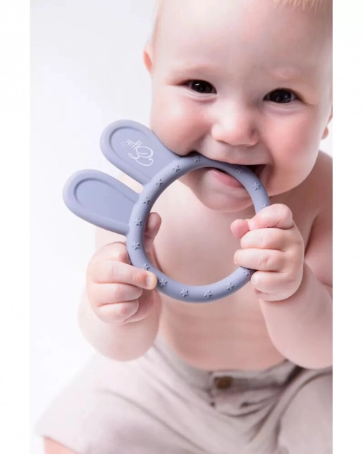 Silicone Teether Gray Bunny