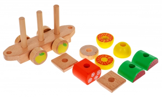 Wooden Train with Shape Sorters for Kids 3+