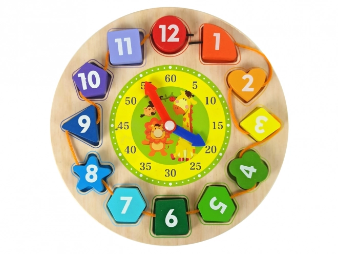 Wooden Educational Clock & Shape Sorter