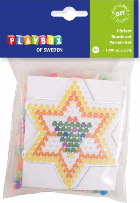 Playbox Fusible Beads Small Star Set 1000 pcs