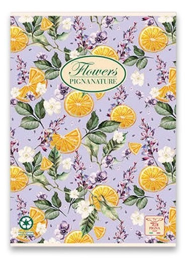 Pigna School Notebook Flowers A4