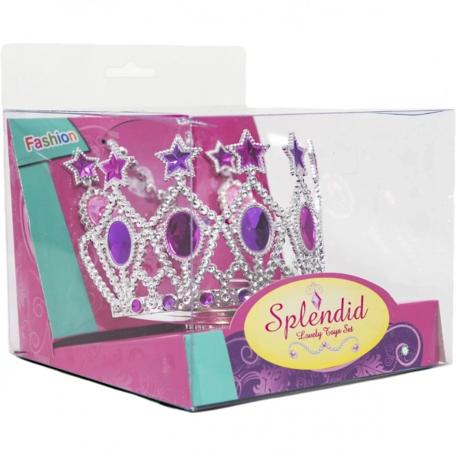 Beauty Set with Crown, Earrings, and Necklace for Carnival