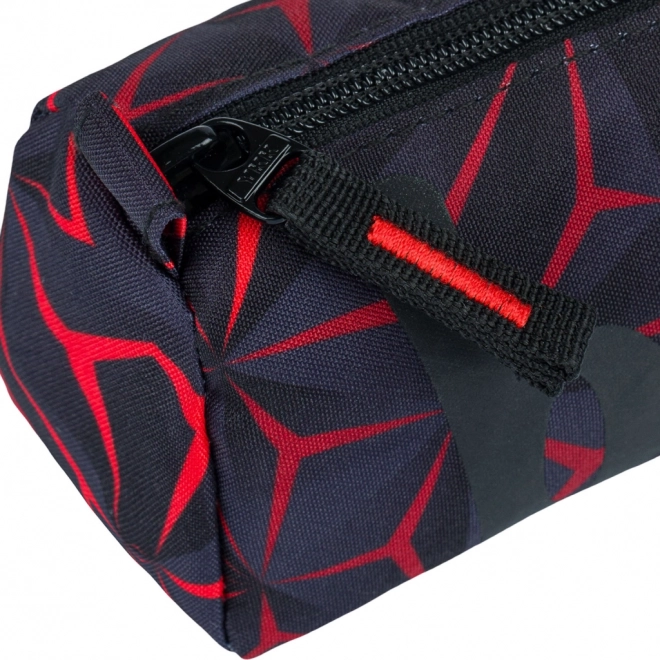 Student Pencil Case Red Polygon