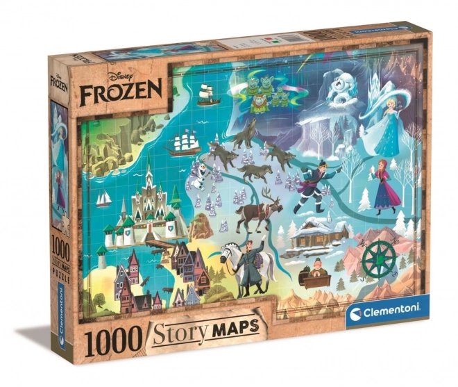 Frozen Story Maps Puzzle 1000 Pieces