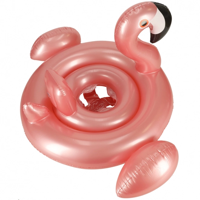 Inflatable Flamingo Swim Ring with Seat for Kids