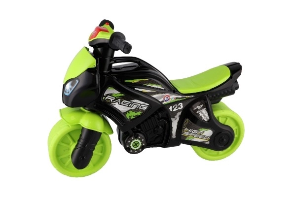 Balance Bike Motorcycle Green-Black with Light and Sound