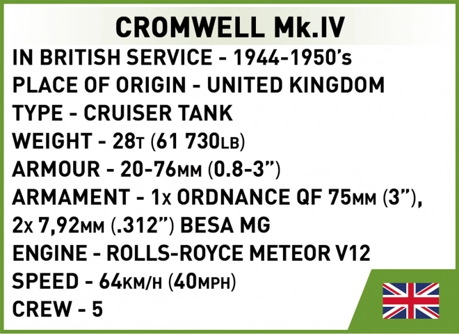 Cobi WWII Cromwell Mk. IV Tank Model