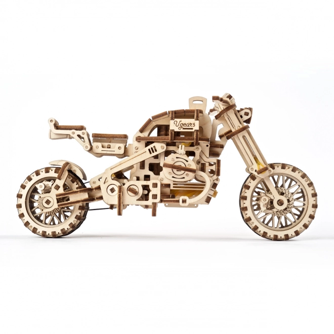 Ugears 3D Wooden Mechanical Puzzle Motorcycle with Sidecar