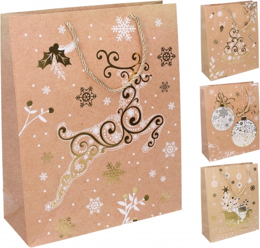Gift Bag M 26 × 32 × 10 cm Christmas motifs