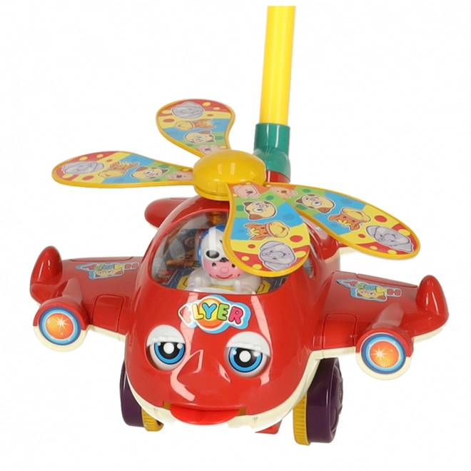 Push Along Toy Airplane Helicopter with Sound