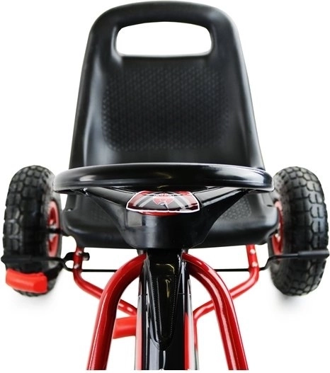 Pedal Air Kart + Inflatable Tires + Adjustable Seat – Red
