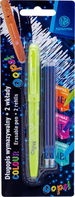 Erasable Pen ASTRA OOPS! 0.6 mm with Replacement Refills