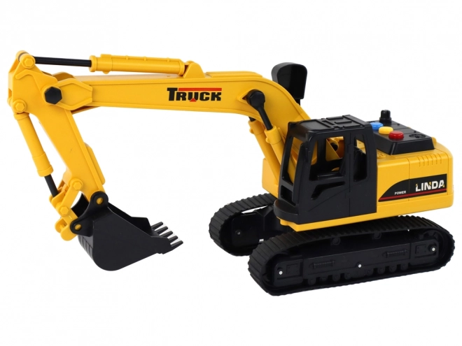 Yellow Excavator Toy with Sound and Light