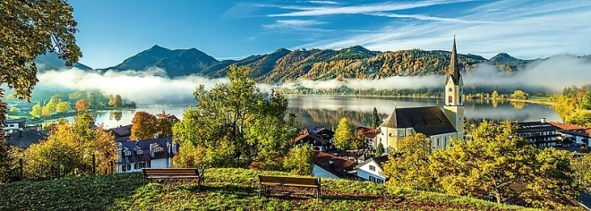 Trefl Panoramic Puzzle Lake Schliersee, Germany 1000 Pieces