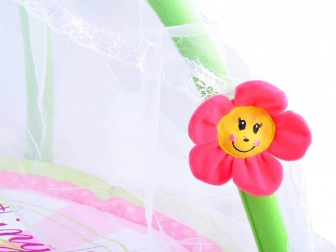 Baby Flower Playmat with Mosquito Net