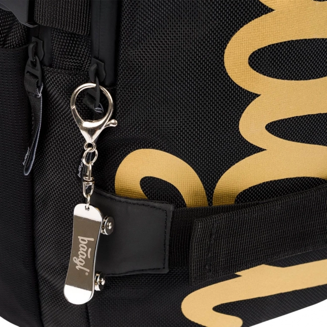 School Backpack Skate Gold