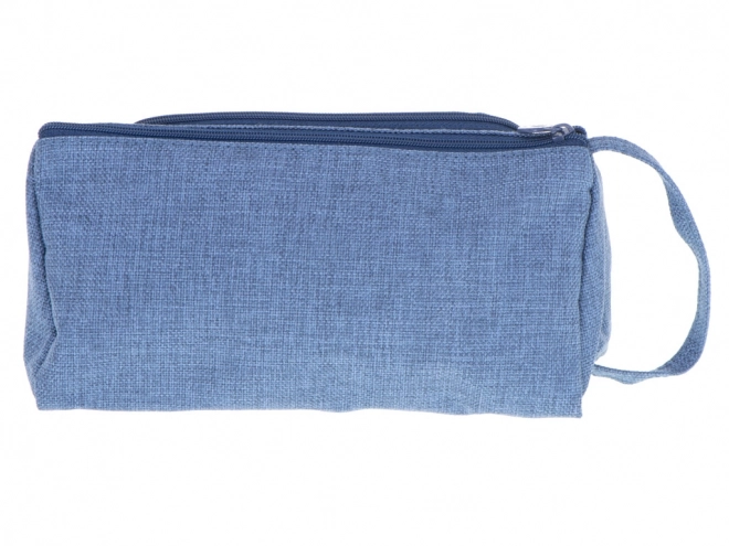 Double Compartment School Pencil Case Navy