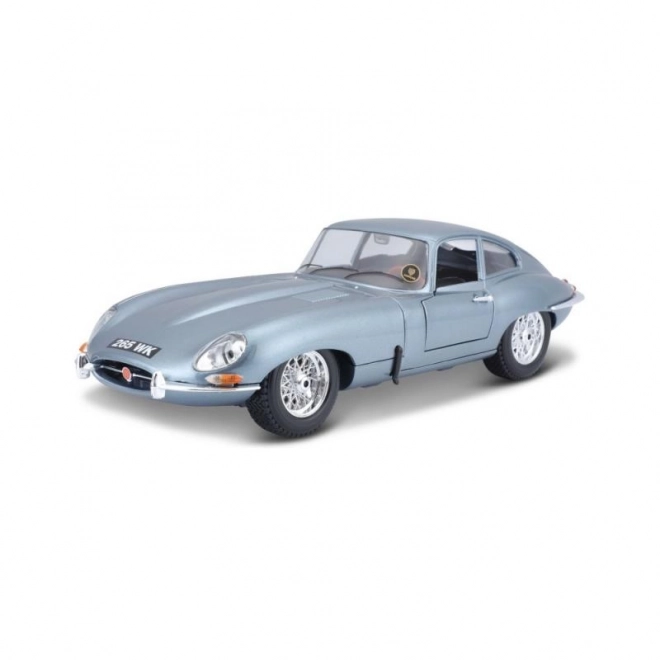 Bburago Jaguar E-Type Coupe Metallic Silver Blue