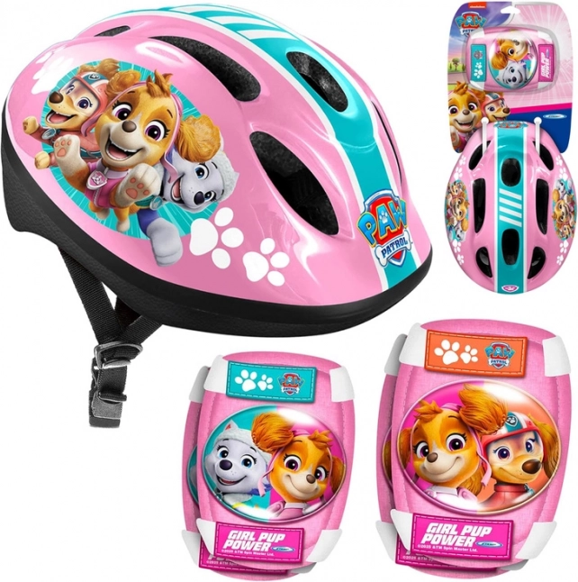 Children's Protective Set With Cap and Pads Paw Patrol Pink