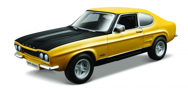 Bburago ford capri rs2600 1970 yellow model car