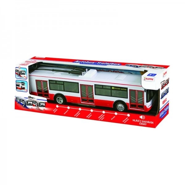 Czech Speaking Plastic Trolleybus with Lights and Sounds