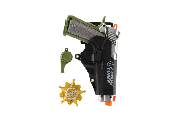 Toy Gun with Accessories Plastic Battery Operated with Sound and Light in Box 25x25x4cm