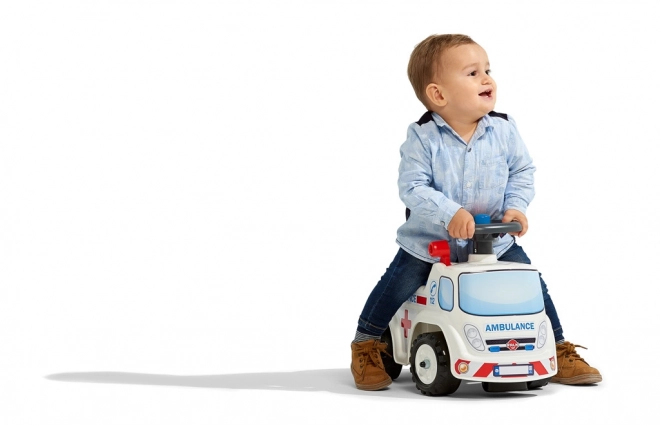 Children's Ride-On Ambulance with Horn and Opening Seat