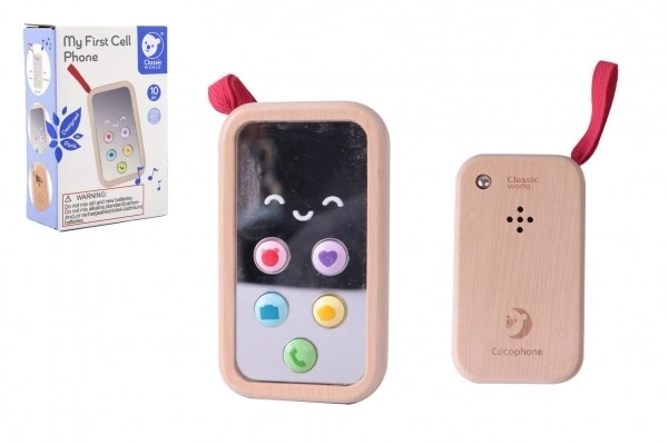 Wooden Toy Phone with Sound