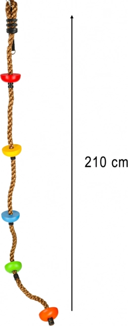 Klimtouw met schijven voor kinderen 200 cm