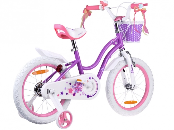 Blue Star Girl Kids Bicycle 14" – Purple