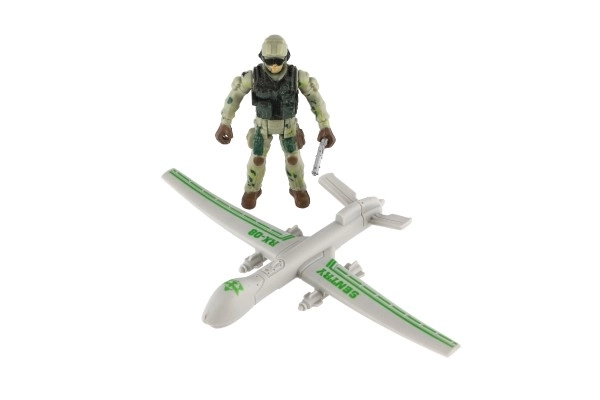 Military Play Set with Drone, Soldier, and Dog