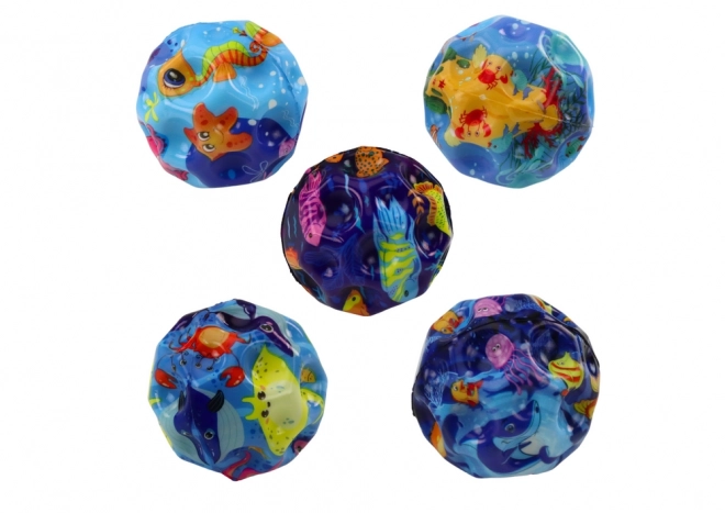 Glowing Bouncing Ball with Sea Animals Design