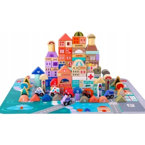 Wooden City Building Blocks Set