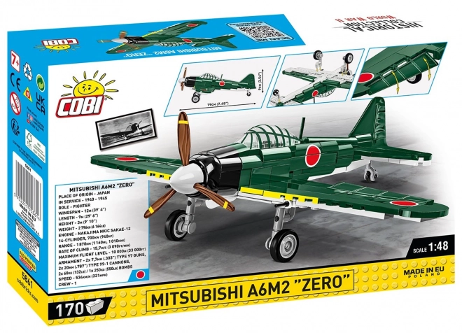 World War II Japanese Fighter Plane Model Mitsubishi A6M2 Zero