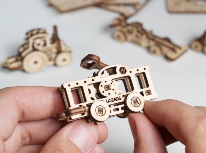 Ugears 3D Wooden Mechanical Puzzle - 4 Vehicle Charms