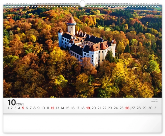 Wall Calendar with Czech Landscapes 2025