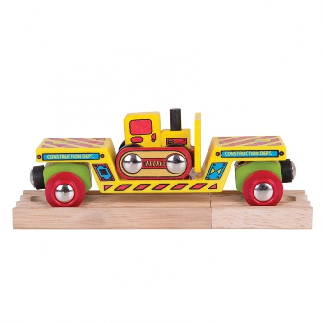 Bigjigs Rail Wagon with Bulldozer and Tracks