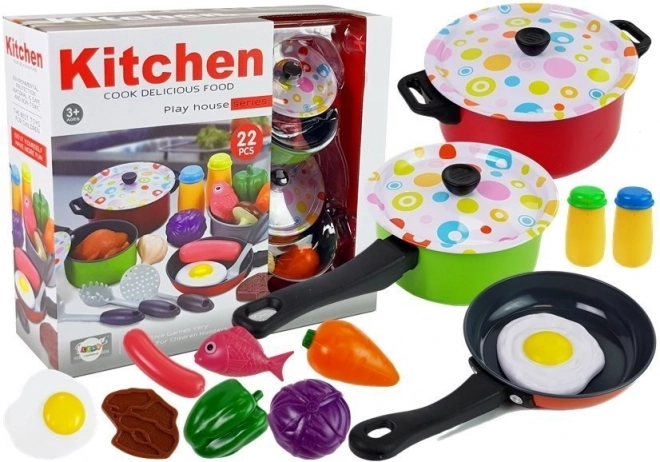 Children's Kitchen Set with 22 Pieces