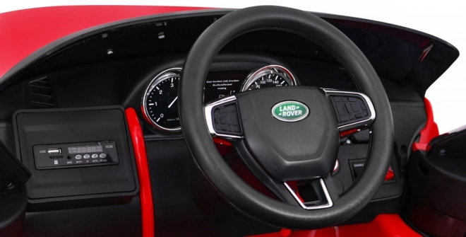 Children's Land Rover Discovery Red + Remote Control + 5 Harnesses + Seat Adjustment + EVA + MP3 LED