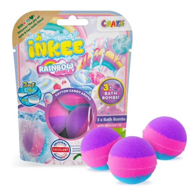 Inkee Rainbow World Bath Bomb Set