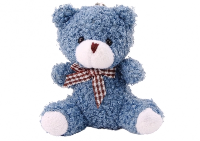 Small Blue Plush Bear Keychain Toy