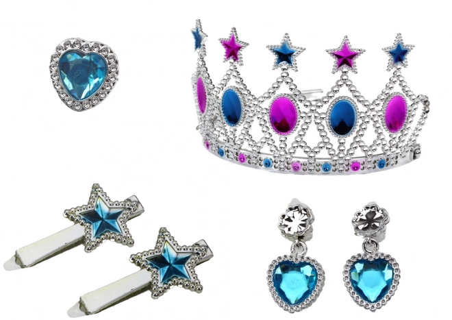 Princess Dress Up Set with Crown and Jewelry