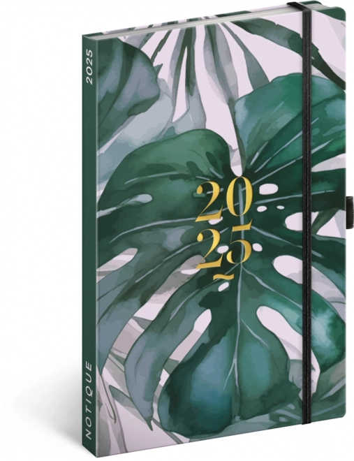 Weekly Planner Monstera Design 2025