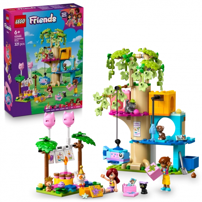 Lego Friends Katzen-Geburtstagsfeier und Baumhaus