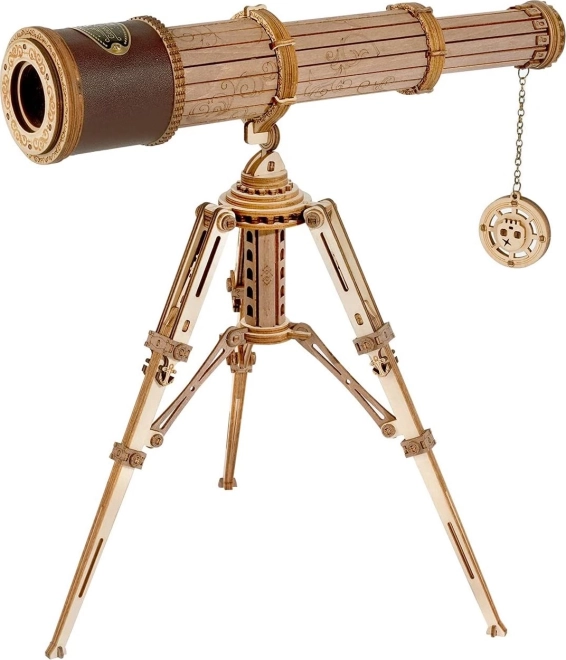 Robotic 3D Wooden Mechanical Puzzle Pirate Telescope