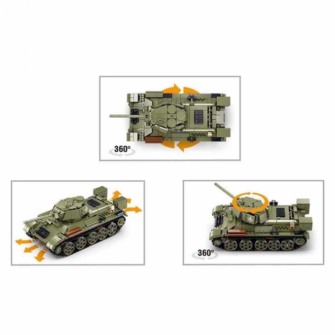 Sluban Remote Control T34/76 Tank Building Set