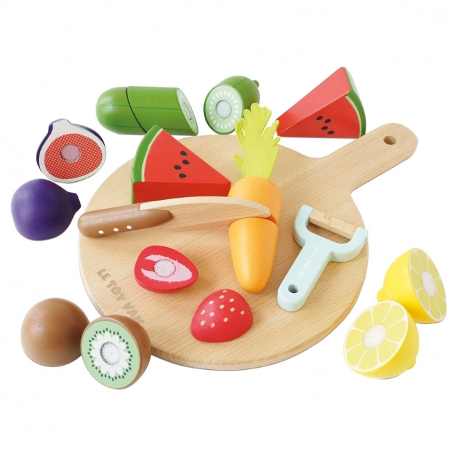 Le Toy Van Cutting Fruit and Vegetable Set with Board