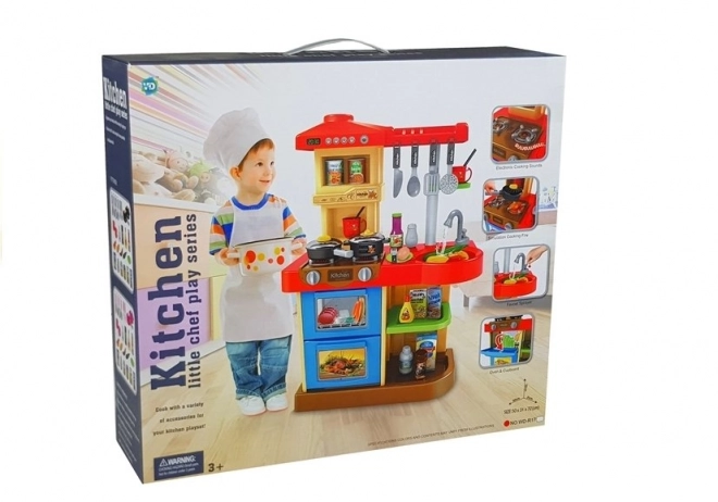 Children's Interactive Kitchen Set with Sounds and Lights