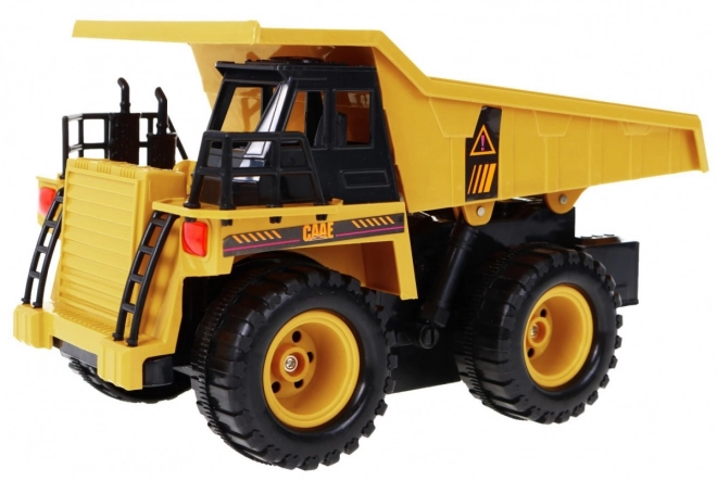 Remote Controlled Dump Truck Toy for Kids 3+ with Sound and Accessories