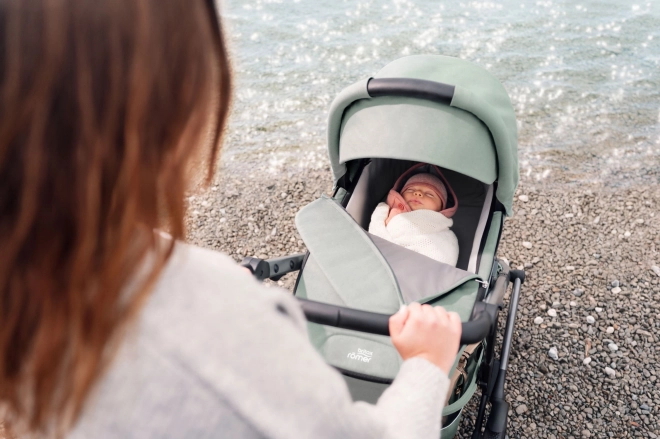 Smile 5Z Lux Stroller Set with Deep Carrycot Linen Grey